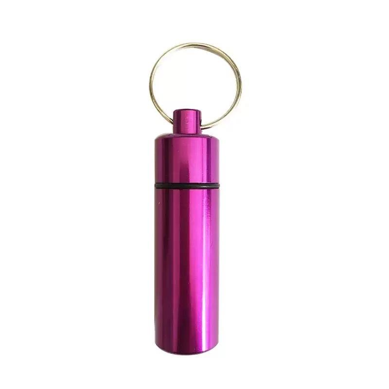 New Mini Waterproof Portable Pill Case Organizer Keychain Box Travel EarPlug Container Bottle with Keyring for Medicine Holder