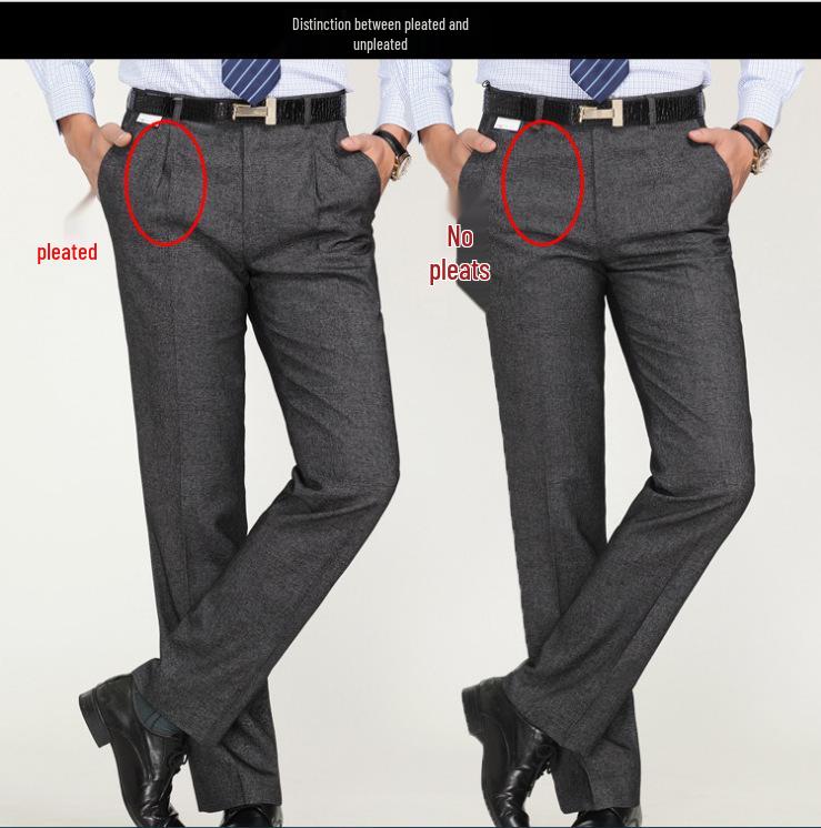 2026 Sommer Herren Anzughose aus Maulbeerseide und Wolle - Für die Mitte des Lebens, Bügelfrei, Gerades Bein, Hochwertiges Gefühl