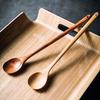 Long Wooden Stirring Spoon Natural Wood Soup Tableware Cooking Honey Coffee Spoon Mixing Spoons
