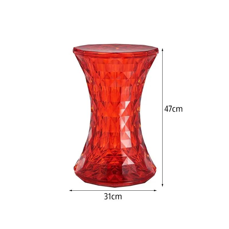 Crystal Stool Simple Colourful Transparent Stool Bathroom Household Shoeshine Stool Creative Ins Short Stools Creative Modern
