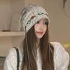 Korean-Style Tie-Dye Beaded Slouchy Beanie for Women - Ethnic Retro Tassel Skull Cap, Early Autumn Wear