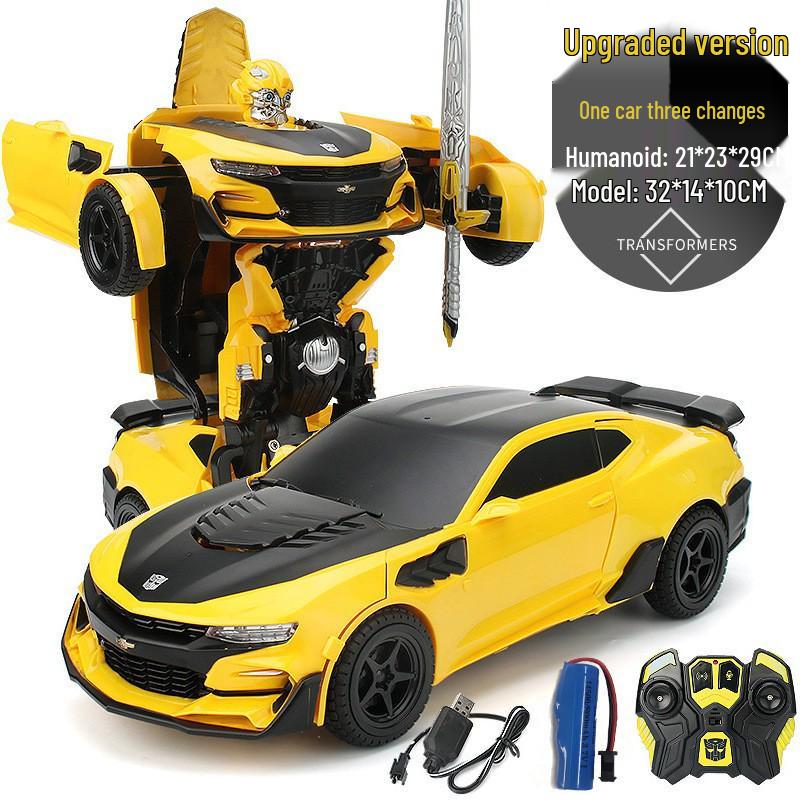 Transformable 7-in-1 Remote Control Car: Bumblebee & Optimus Prime Model for Kids
