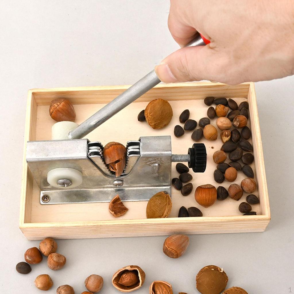 Walnut Cracker Tool Nut Sheller Lever Principle for Easy Shelling U Shaped Groove Sturdy Versatile