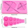 3d Fan Leaf Silicone Mold Diy Pearl Fondant Mold Semi Sphere Chocolate Molds Candy Baking Cakes Decorating Silicone Bakeware