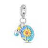 New S925 Silver Color Eggshell Painter's Palette Artist Charms Beads Fit  S925 Original Bracelets DIY Jewelry Birthday Gift