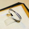 Huitan Fashion Contracted Women Finger Rings Thin Band with Shiny Crytsal CZ Exquisite Versatile Girls Accessories Jewelry