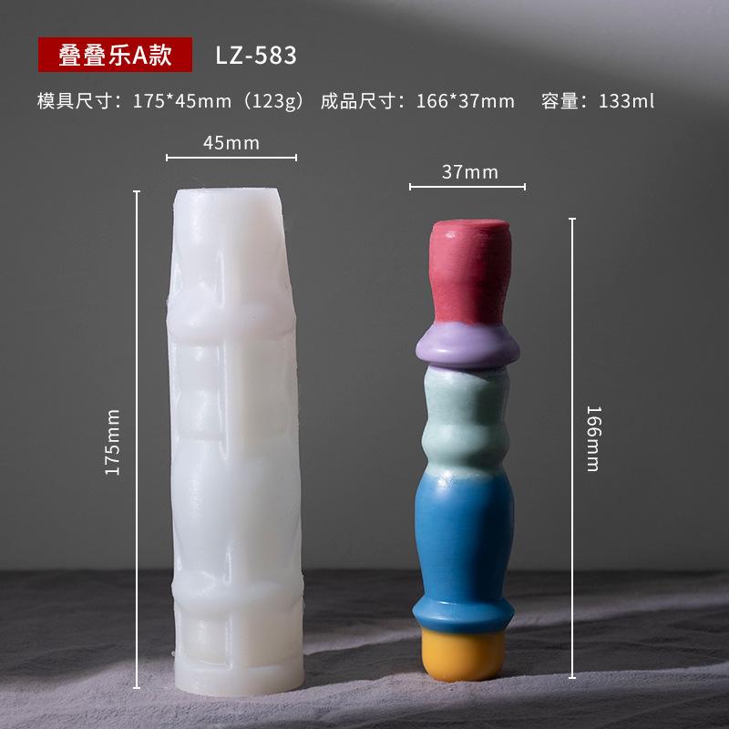 DIY Stackable Scented Candle And Morandi Aroma Stone Silicone Mold Set