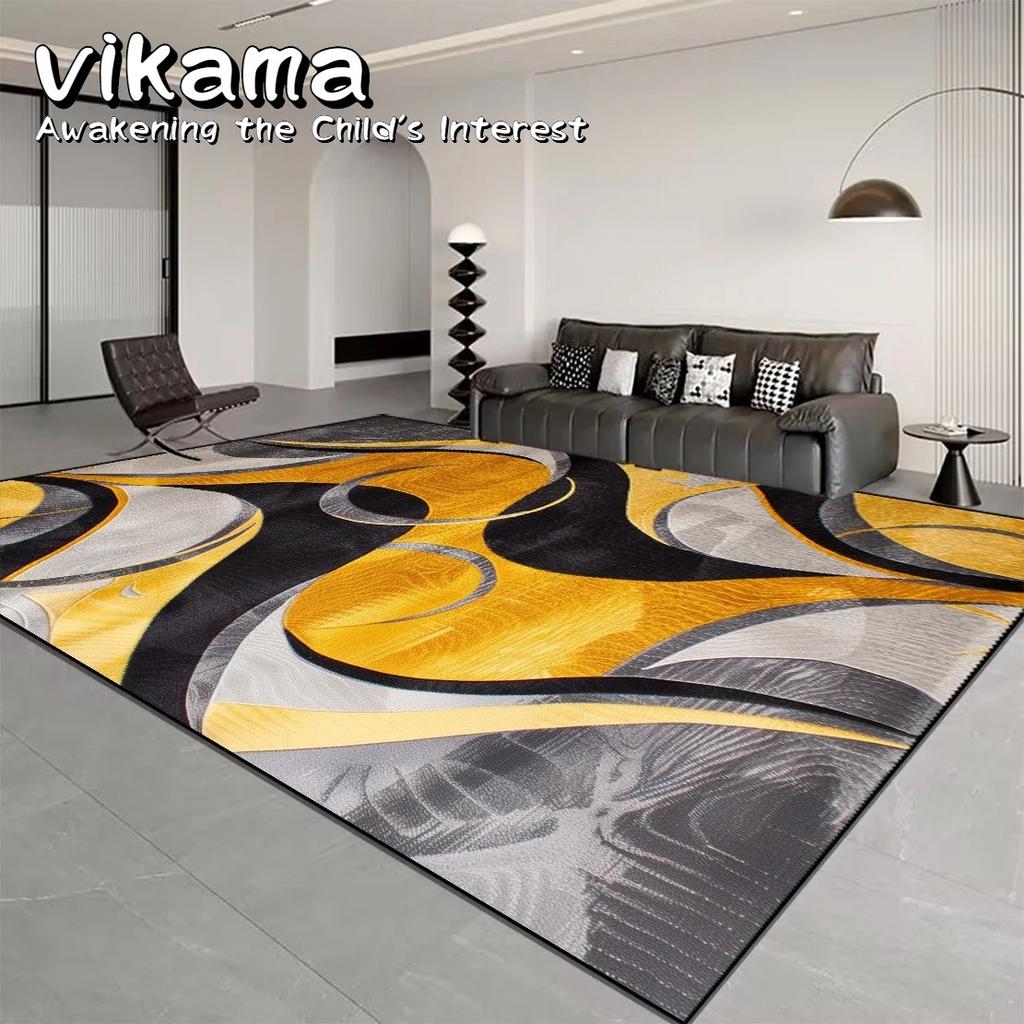 Loop Pile Modern Abstract Curve Design Household Carpet Thickened Non-slip Durable For Modern Living Room Decoration