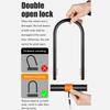 Bike U Lock with Anti Theft Steel Cable Bike Lock Mounting Bracket for Road Bike Mountain Bike Electric Bike Folding
