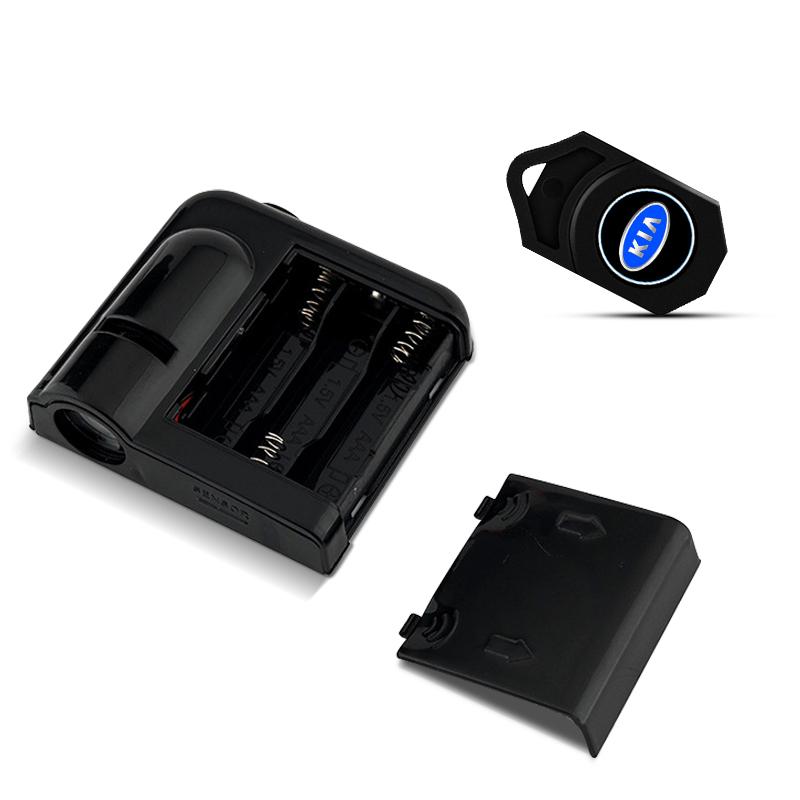 2Pcs Fashion Car Door Emblem Light LED Welcome Lamp Wireless Laser Projector For KIA K5 K9 Sorento Ceed Sportage Carnival Stinger Forte Niro Cadenza