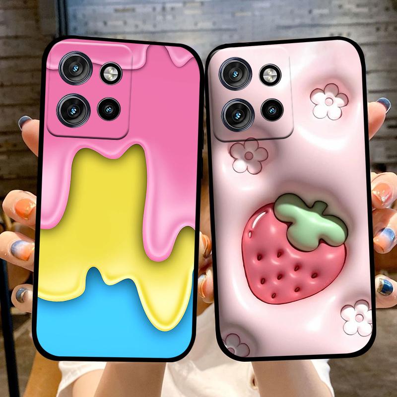 Für Motorola Edge 50 Neo Hülle Edge 50 Farbe Bemaltes TPU Silikon Weiche Handy-Rückabdeckung Für Moto S50 5G Schutz Stoßfänger Fundas