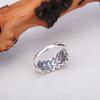 Adjustable Sterling Wheat Ring Women Men Vintage Floral Band Stackable Finger