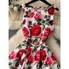 Robe d'été élégante à imprimé rose pour femme