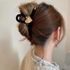 Black Hair Clips, Golden Heart-shaped Women's Autumn and Winter Hair Claw Clips, Large-sized Hair Clips,elegant Hair Accessories