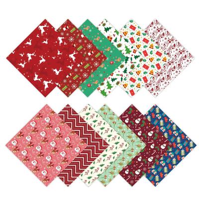 12pcs 6" Printed Christmas Pattern Paper Set Creative Papercraft Art Paper Handmade Scrapbooking Kit Set Decoration