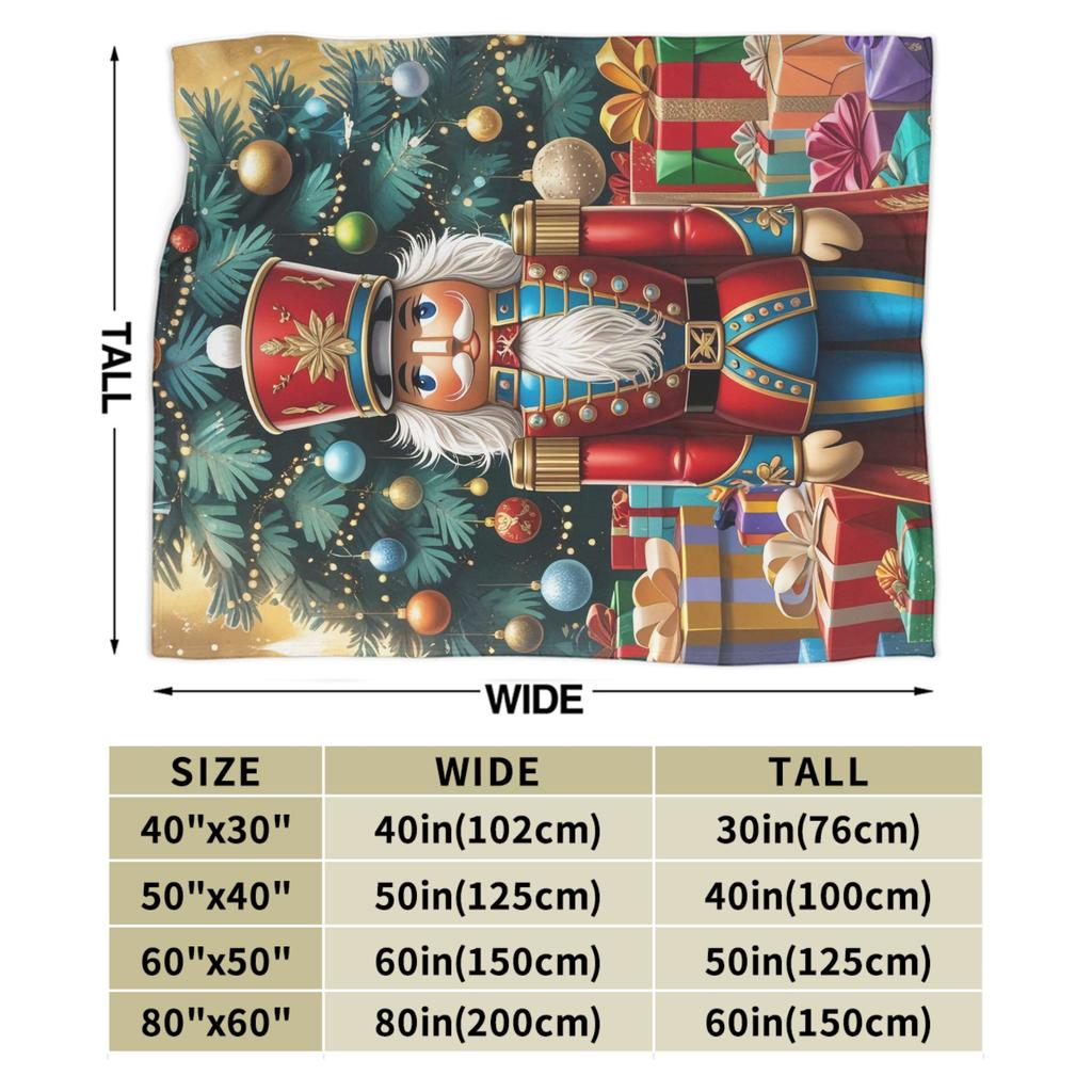 Christmas Nutcracker Blankets Warm Soft Fluffy Plush Throw Blanket For Students Living Room Flannel Bedspread Bed Cover