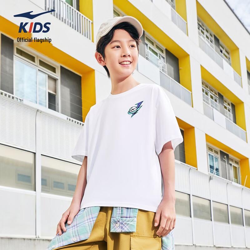 ERKE Boys' Youth Round Neck Short Sleeve Outdoor Sports T-shirt