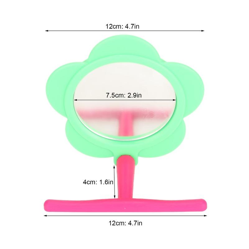 Flower Shape Bird Mirror Perch Plastic Material Colorful Design Bird Cage Mirror Standing Structure Acrylic Material