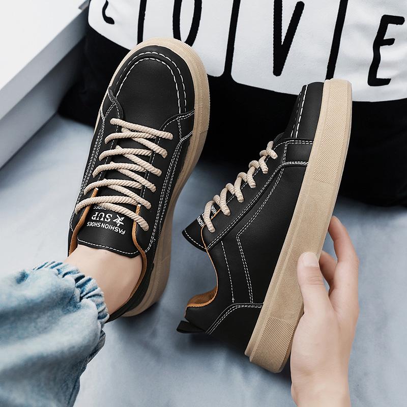 New men's casual sports shoes, large-sized thick-soled lightweight men's running shoes outdoor hiking punk men's loafers trainer