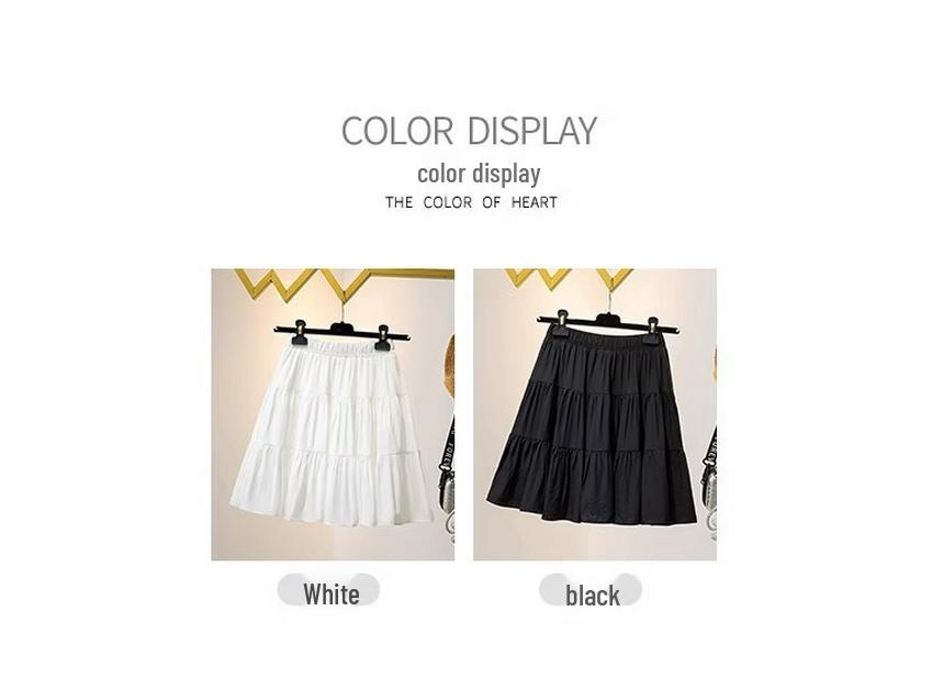 Women's Plus Size A-line Pleated High Waist Short Skirt - Summer 2025 Collection