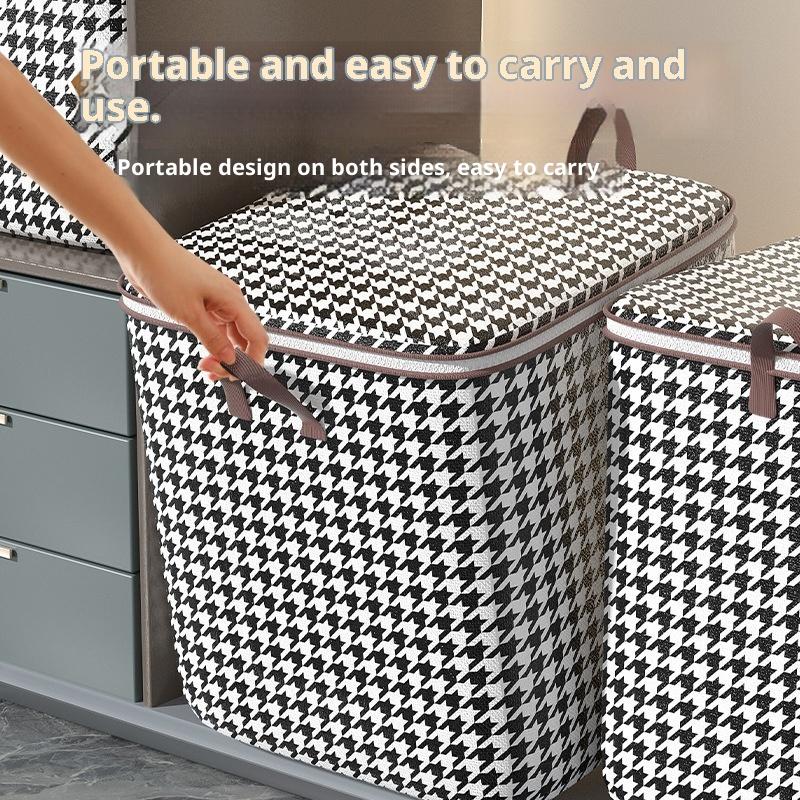 220L Big Size Clothes Storage Box With Cover Large Laundry Basket Organizer Bag For Baby Foldable