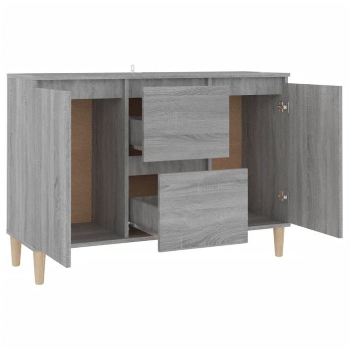VidaXL Buffet Sonoma Grey 101x35x70 Cm Engineered Wood 815163
