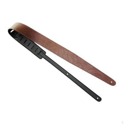 Classic Leather Guitar Strap for Acoustic and Electric Instruments, Customizable Length