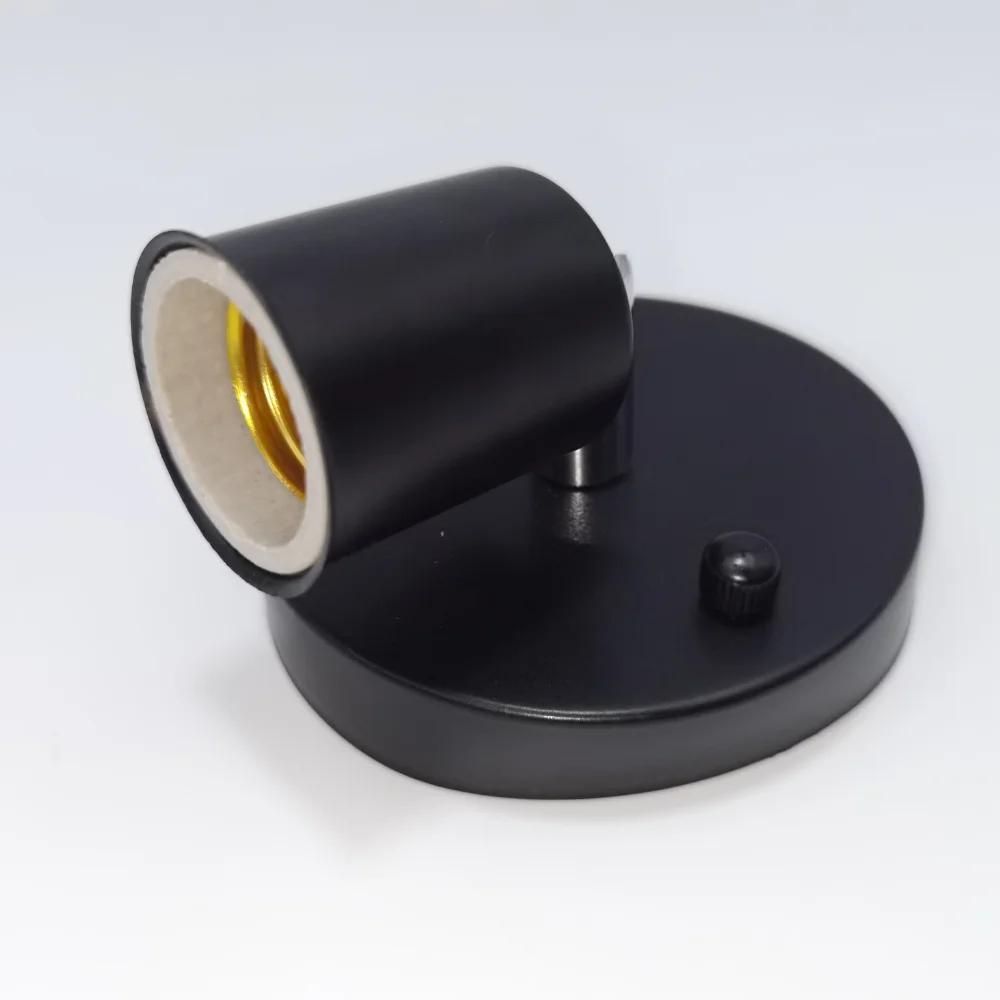 E27 1pcs Multi-color Wall Lamps Base Light Socket Antique Metal Lamp Socket Holder for E27 Edison Incandescent Lamp Indoor