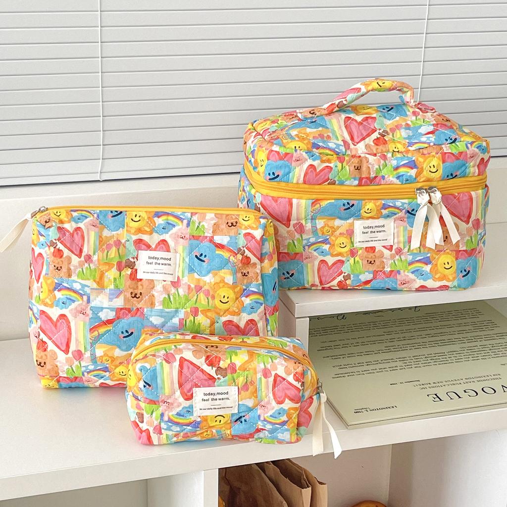 Graffiti Cosmetic Bag Going Travel Portable Storage Wash Bag Quilting Large Capacity Handbag