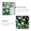 9 Stück Kleine Blume Fenster Muster Aufkleber Dekorative Aufkleber Blumen Antikollisions-PVC-Aufkleber