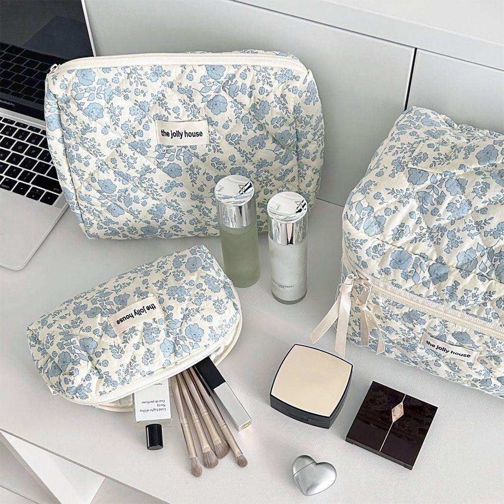 Gift Cotton Makeup Bag Large Capacity Cute Toiletry Bag Organizer Multi-function Travel Cosmetic Bag Student