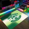 Hibernian FC Design Crystal Velvet Carpet Cozy Non?Slip Printed Rug For Bedroom Living Room Entrance