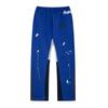 Mens High-Quality Cotton Drawstring Waist Streetwear Jogger Pants With Hand-Painted Splatter Graffiti Print