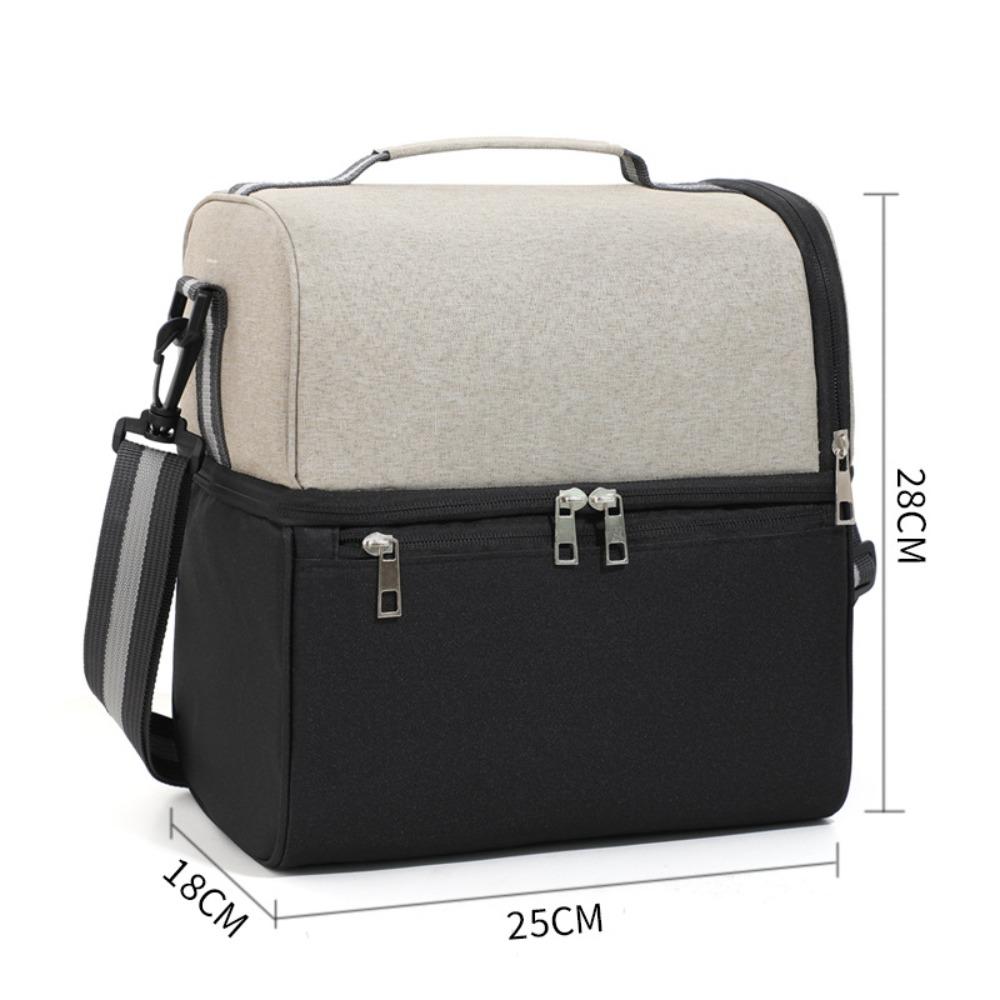 New Oxford Cloth Crossbody Cooler Bag 5 Colors Large Capacity Thickened Thermal Insulation Bag Double Layer Lunch Bag