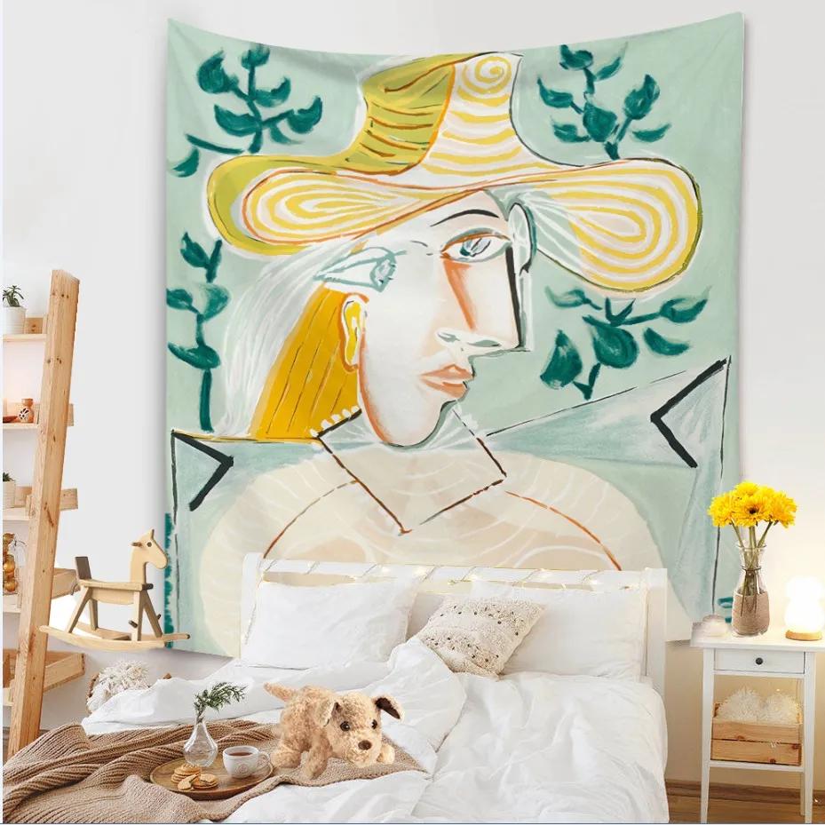 Tapiserie Fundal Sufragerie Murală Covorașă Plajă Decorare Acasă Agățat de perete cu caracter simplu și proaspăt