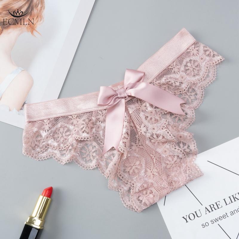 Women Sexy Lace Thongs Women Back Cute Bow Panties Seamless Bikinis Ladies Underwear Panties