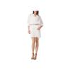 Levis Soft Comfortable Casual Solid Color Round Neck Long Sleeve Shirt Women shirts White 003HP-0000