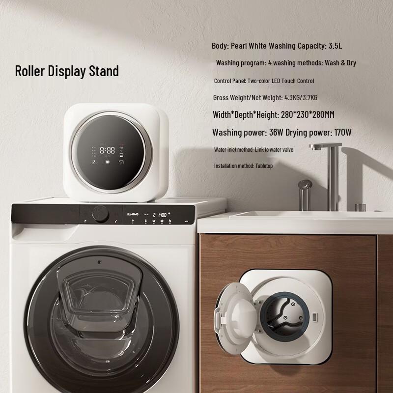 OLOEY Mini Tabletop Underwear Washer Dryer