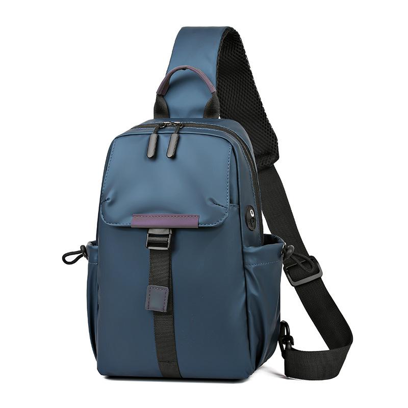 

Сумка на грудь Мужская сумка через плечо Сумка на плечо Сумка на грудь Спортивная сумка Водонепроницаемый нейлон Мужская сумка через плечо синий