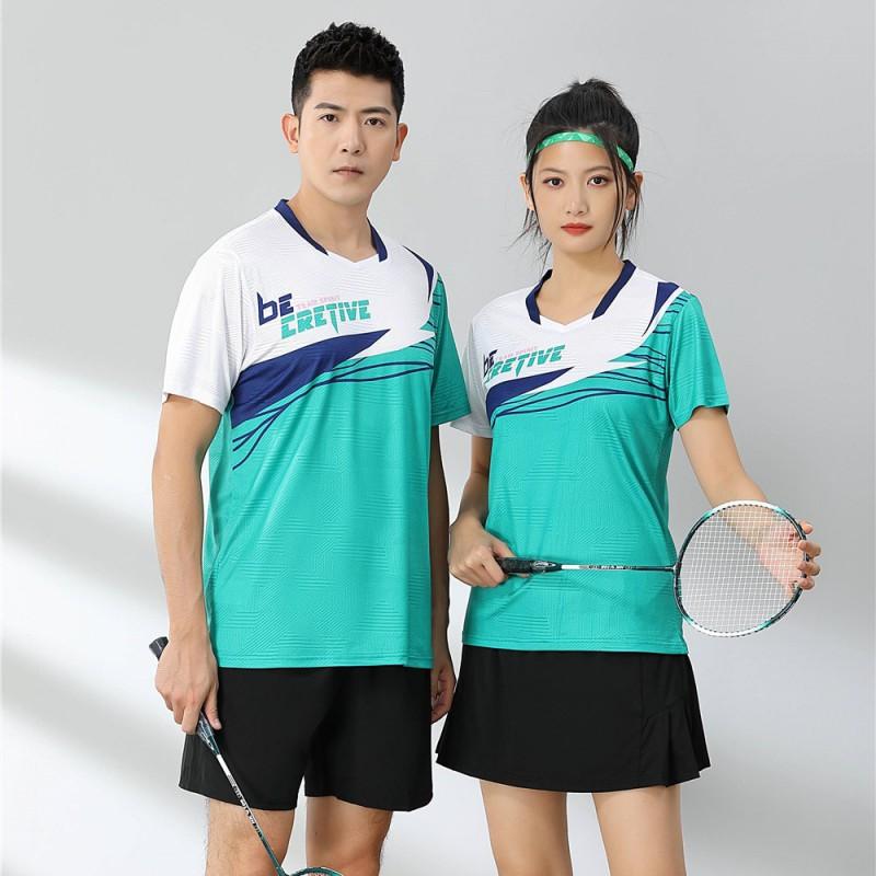 Quick-Dry Badminton Shirt Men Women Kids Sport T-Shirt Training Competition Uniform