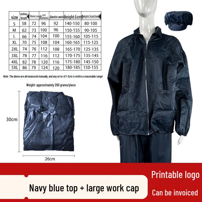 Polyester Antistatische Staubdichte Schutzkleidung mit kurzen und langen Ärmeln