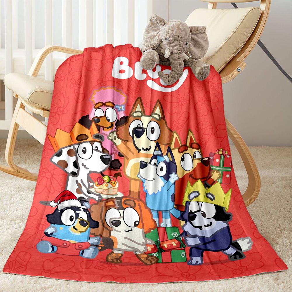 Bluey's Festive Friends Blanket Warmthful Decor Suitable for Sofa Chair Office Chair for All Occasions Modern Gift for Travel Home Birthdays