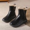 Autumn and Winter New Soft Leather Velvet Thickened Warm Snow Boots Women's Non-slip Versatile Short Boots