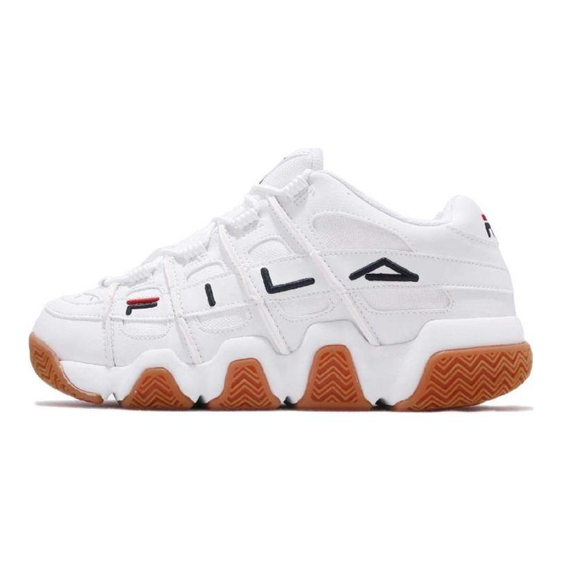 FILA Classic Versatile Comfortable Sports Casual Trendy Thick Sole Wear-Resistant Breathable Low-Top Dad Shoes Unisex Sneakers White FS1HTB1056X_WBR
