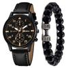 Men's Watch High-end Hong Kong Style Fashion Watch Fashion Versatile Quartz Watch High-end Watch Men's Watch Set