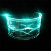 SHAUNA LED Luminous Sluneční brýle Vintage Punk Brýle Muži Ženy Móda Party Vánoce Barevné Rozsvícené Brýle Stínidla UV400