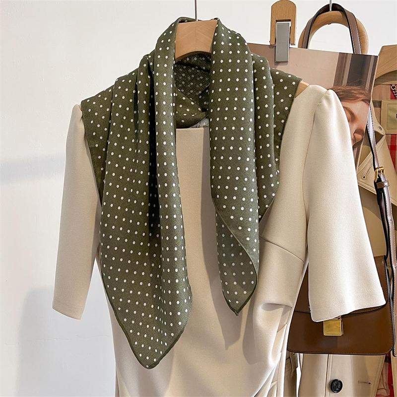Ren Bomuld Dame Tørklæde Firkantet Foulard Dame Hals Hår Tørklæder Design Printet Hovedtørklæde Mode Pige Tørklæder 2023 Ny