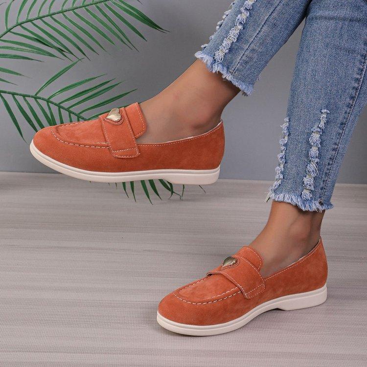 

Туфли большого размера на плоской подошве для женщин, туфли с круглым носком и низким голенищем, замшевые, туфли-лодочки с одной педалью, мокасины. 43