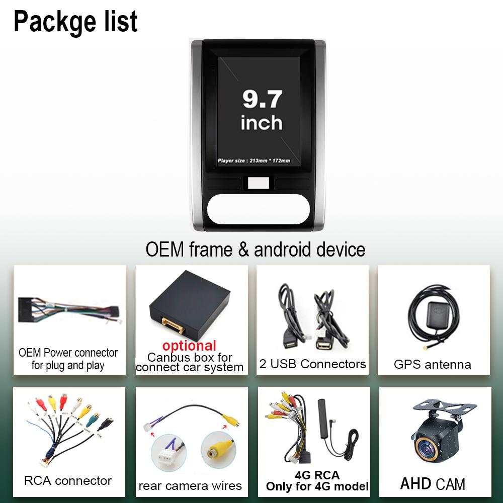 9.7 Inch For Nissan X-Trail X Trail 2 T31 MX6 2007-2015 For Tesla Style Car Stereo Android 14 8 Core 7862 CPU Android Auto 2 Din