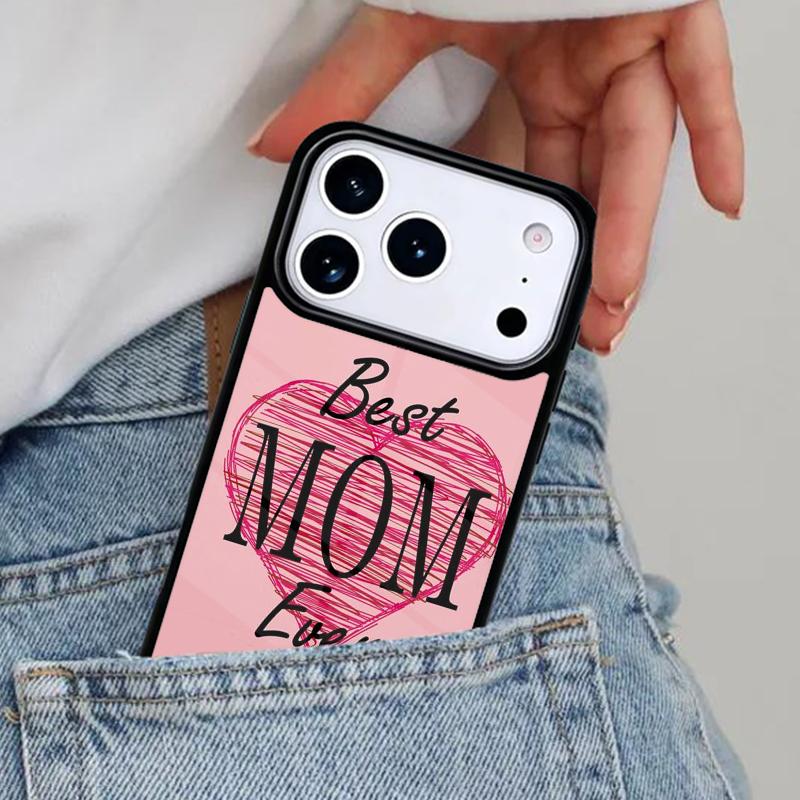 Best Mum Ever Gift Love Phone Case for iPhone 16e 15 14 13 12 17 Pro Max Plus Air 17pro Cover Coque